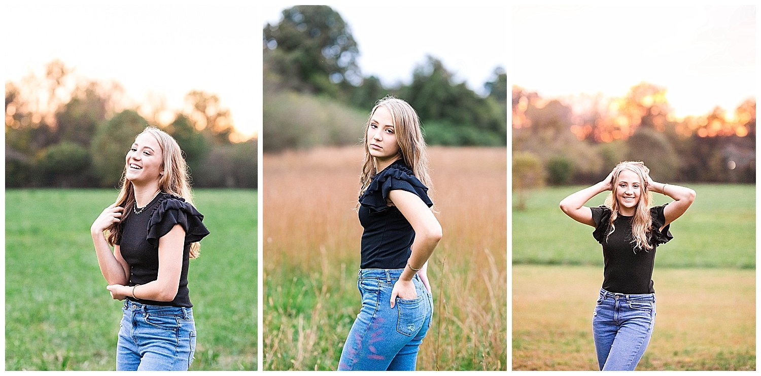 fall senior photo session in Cleveland, TN at Fletcher Park