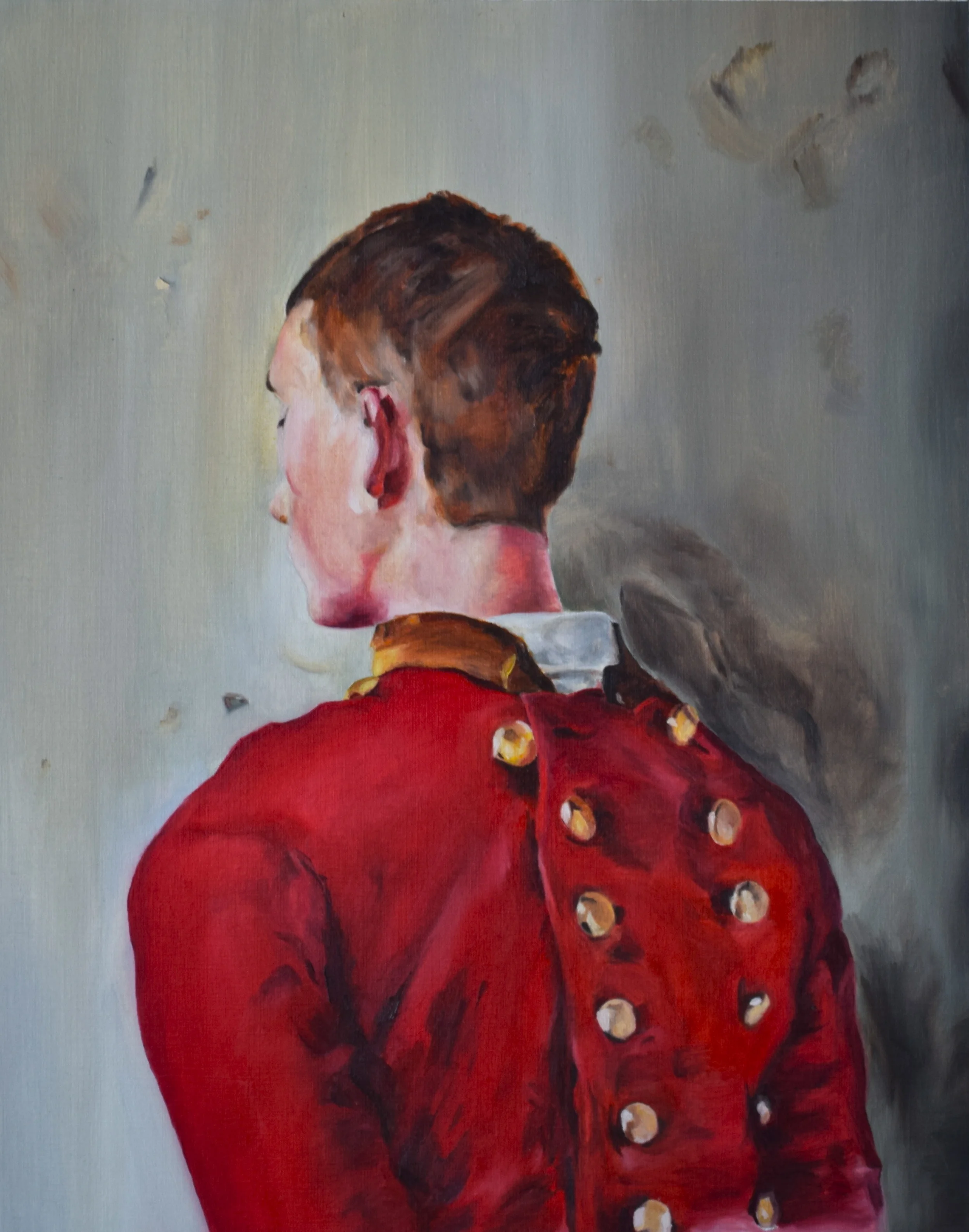 Replication Painting of Michael Borremans' "Lakei"