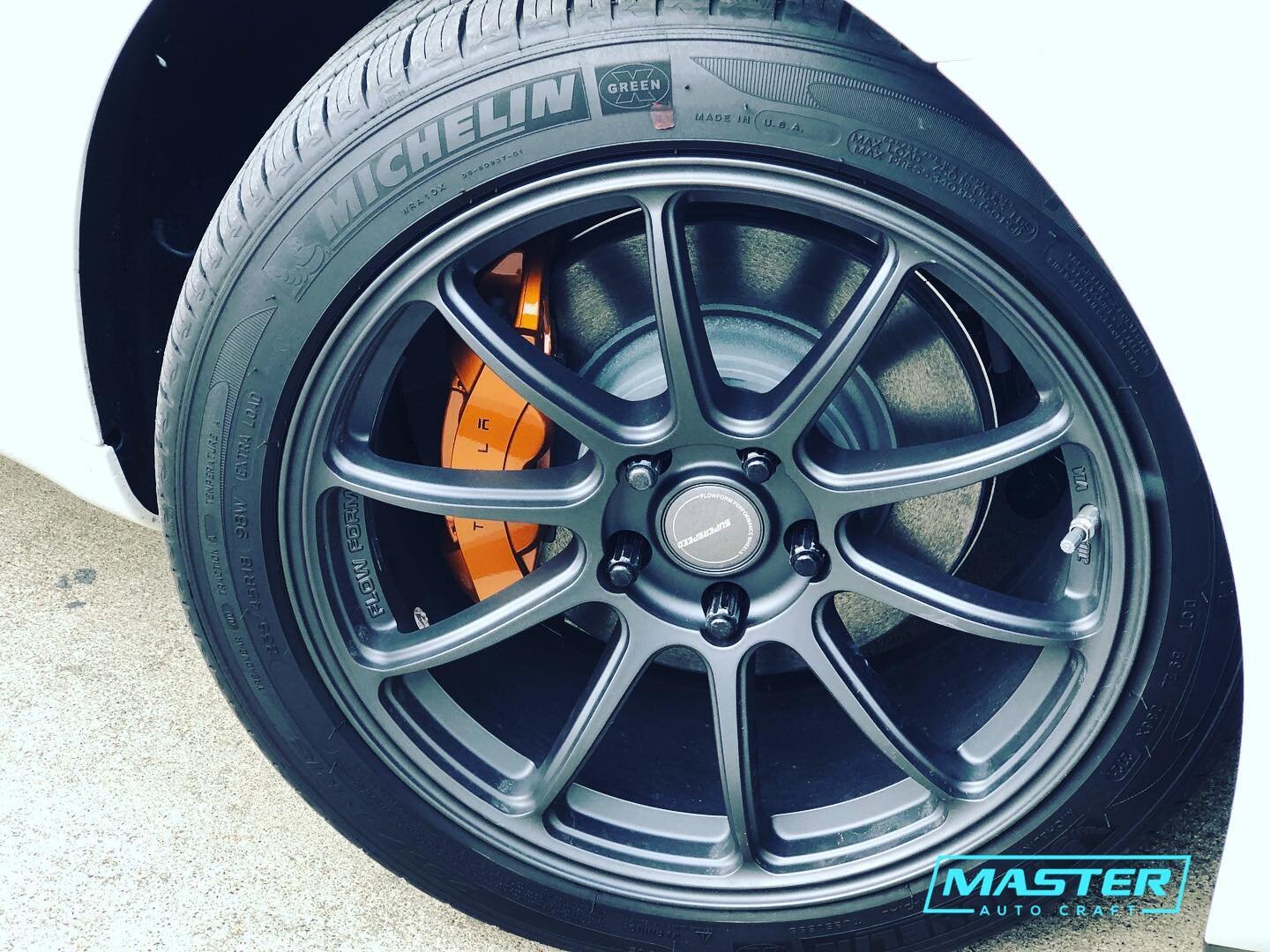 Copper Metallic Calipers. 

#masterautocraft #burlingame #tesla #teslamodel3 #teslamodels #teslamotors #teslalife #teslafamily