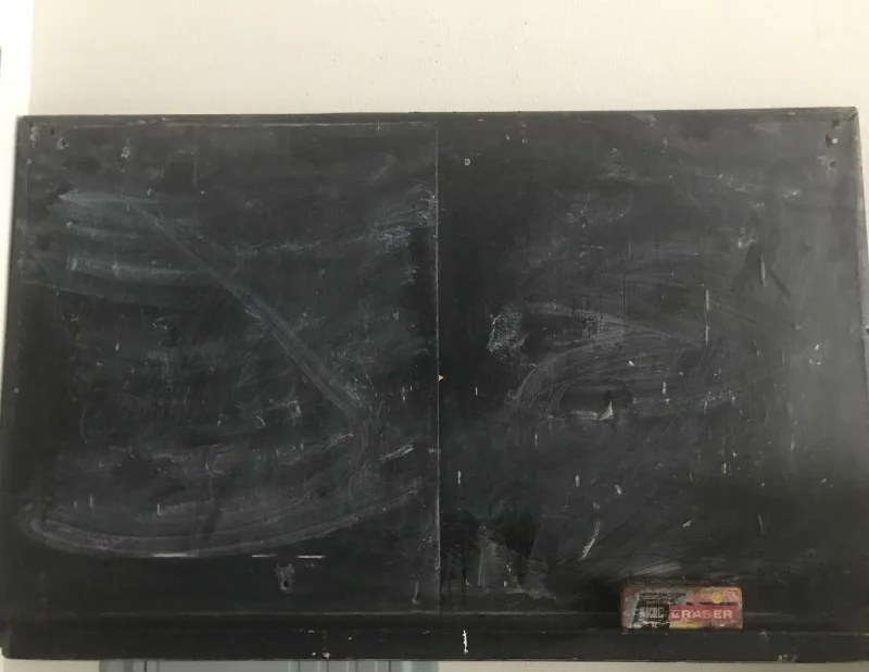 a clean slate ready for some dreams — blackboard ready with room to fly