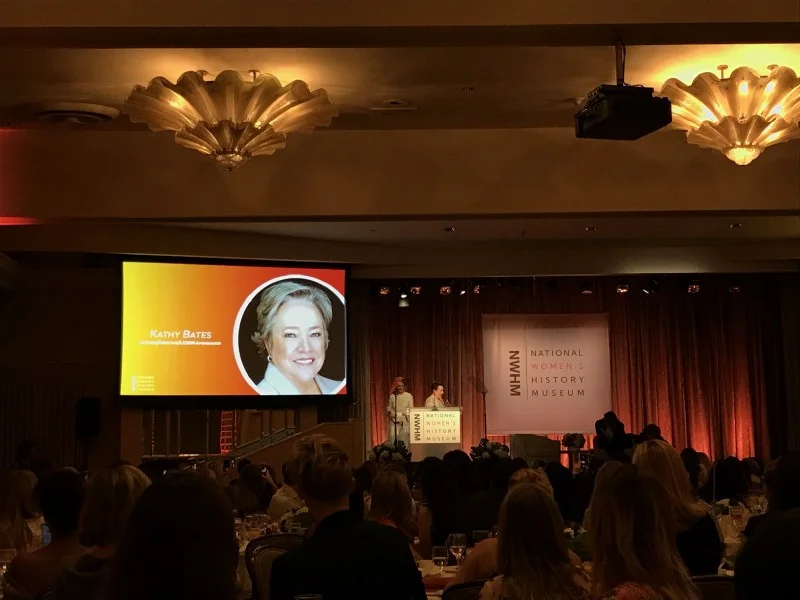 Kathy Bates, receiving her award from dear friend and AHS co-star Sarah Paulson