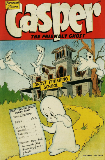 Comic Book Cover, Paramount Pictures, Casper the Friendly Ghost #1, September 1949.