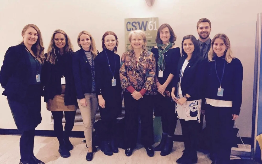 Delegates with Dr. Sharman Stone 