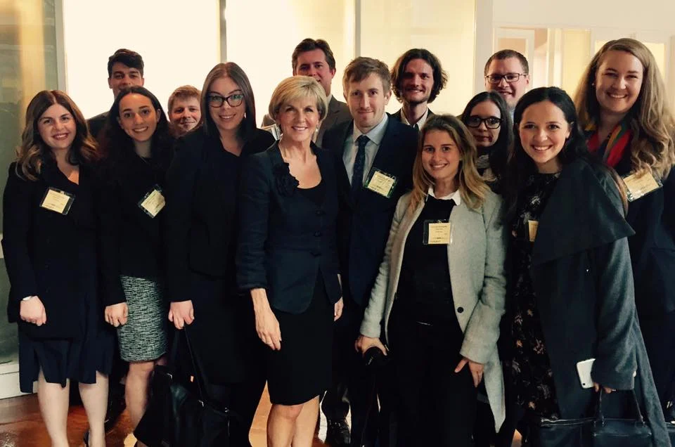 global voices staff and delegates with australia's minister for foreign affairs, the hon. julie bishop 
