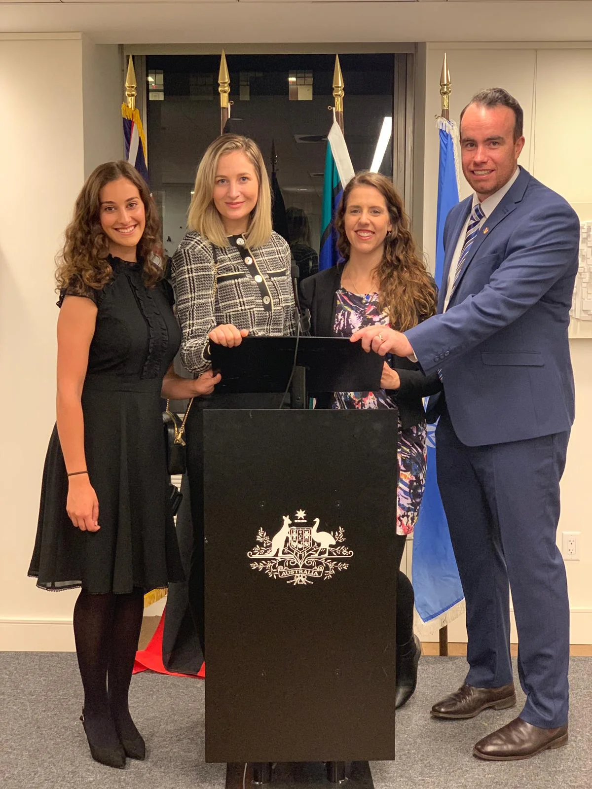 our 2018 GLobal Voices CSW63 Delegation at the australian mission to the un, New York City, USA