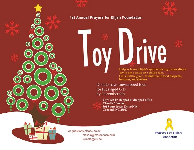 1ST ANNUAL PRAYERS FOR ELIJAH TOY DRIVE