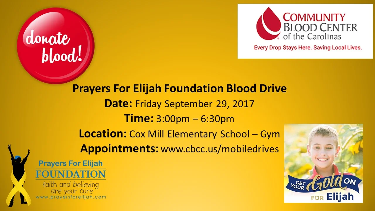 Prayers For Elijah Blood Drive