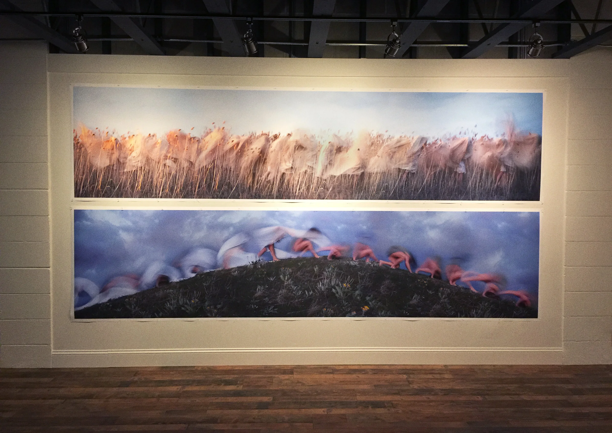Top: Language of Light 36" x 144" Bottom: Celestial Transformation 36" x 144"