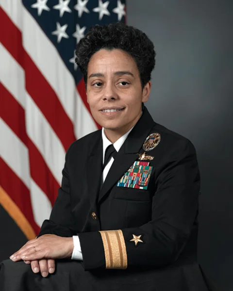 Adm. MICHELLE HOWARD - A United States Navy four-star admiral (the first woman of said rank ever) who currently serves as the 38th Vice Chief of Naval Operations. She's the first African-American woman to command a U.S. Navy ship, the USS Rushmore . In 2006, she was selected for the rank of rear admiral (lower half), making her the first female graduate of the U.S. Naval Academy selected for flag rank.