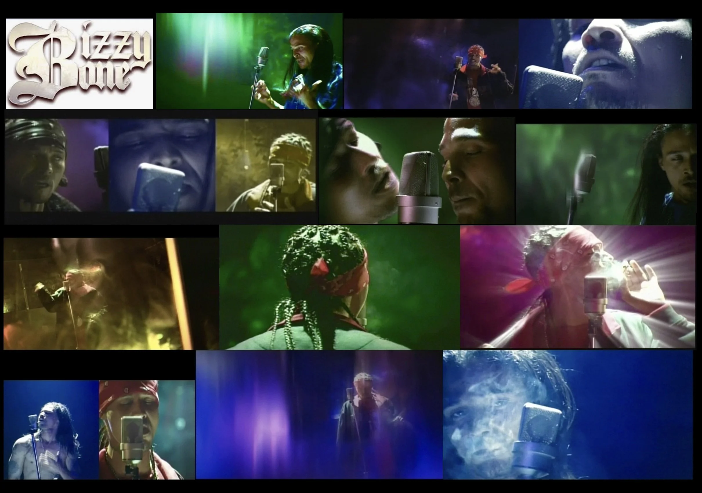 BIZZY BONE music video collage