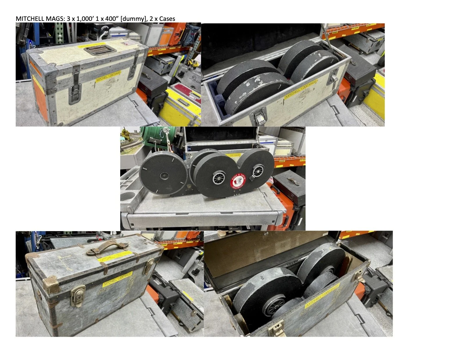 MITCHELL 1,000' magazines x 3 in 2 x cases