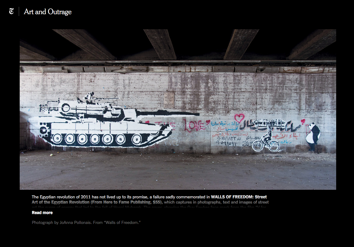 New York Times - Walls of Freedom - October 2014 - Art and Outrage