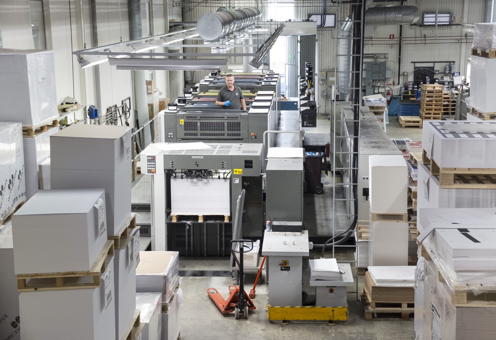 Part of Göteborgstryckeriet’s print floor (photo by Jäger Arén)