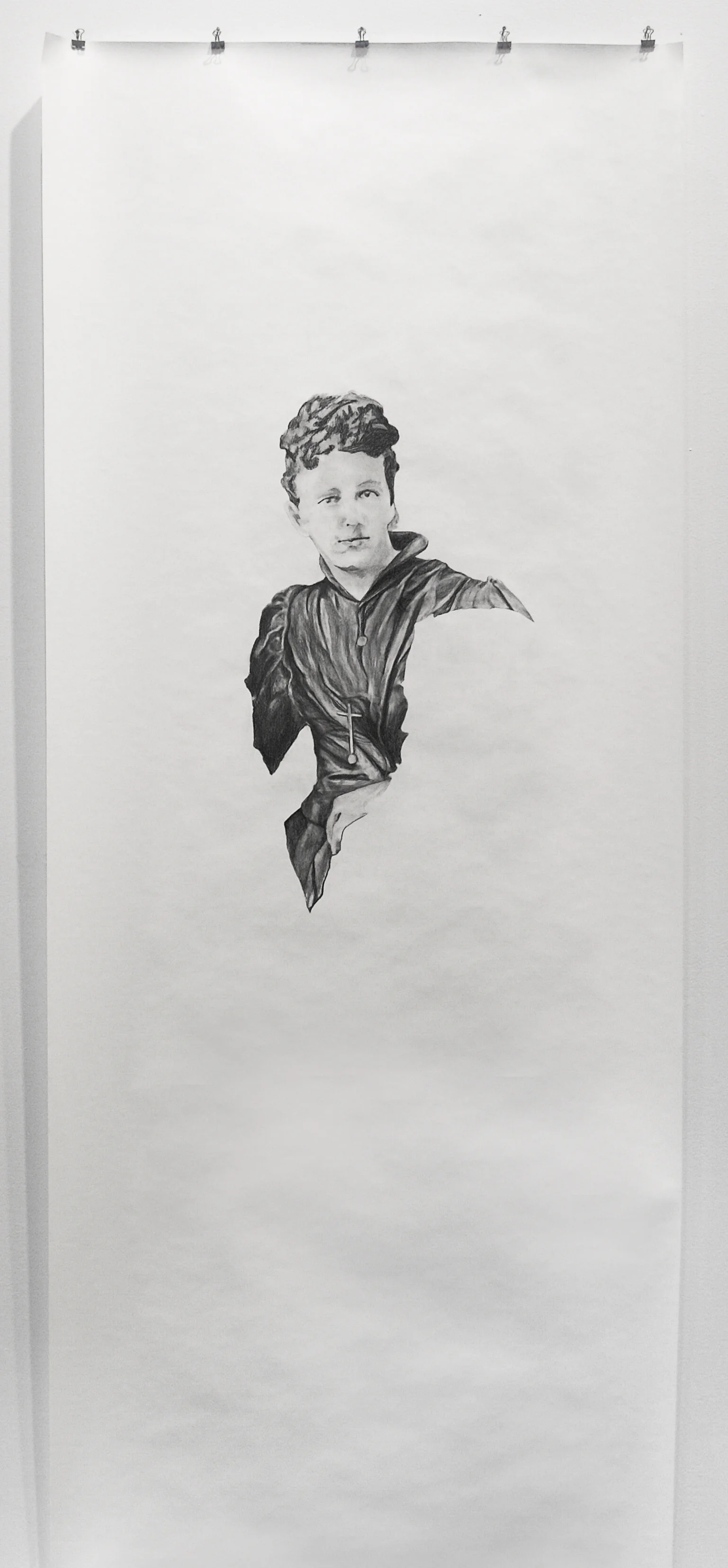 Visual Heritage, 2012 Unknown, graphite on paper scroll 84" x 36"
