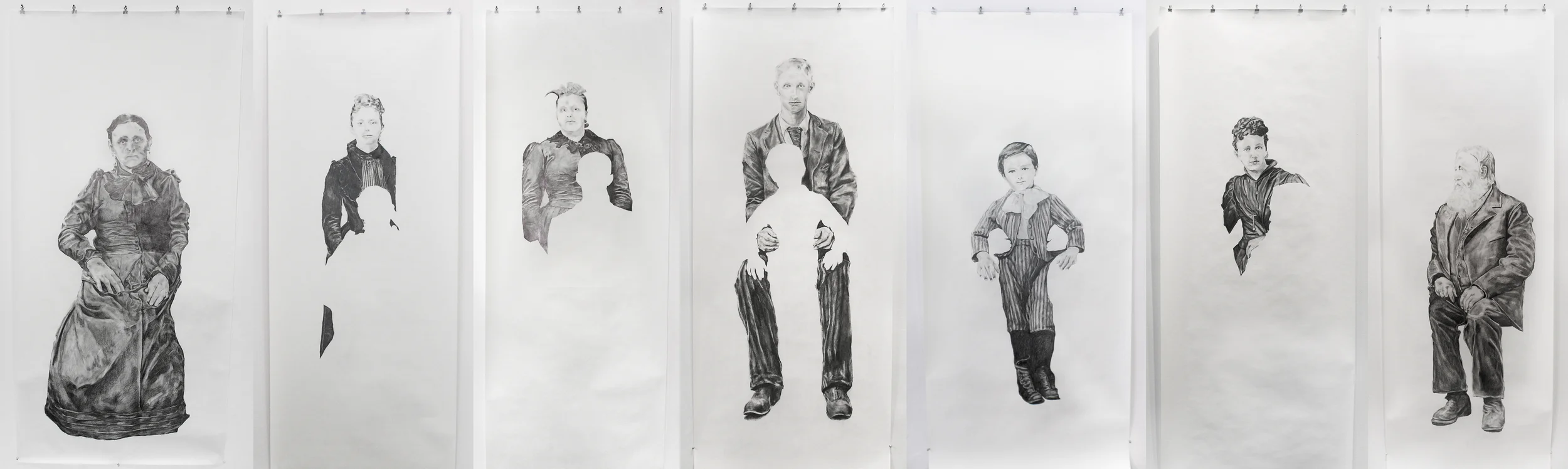 Visual Heritage, 2012 Composite image, graphite on paper scroll
