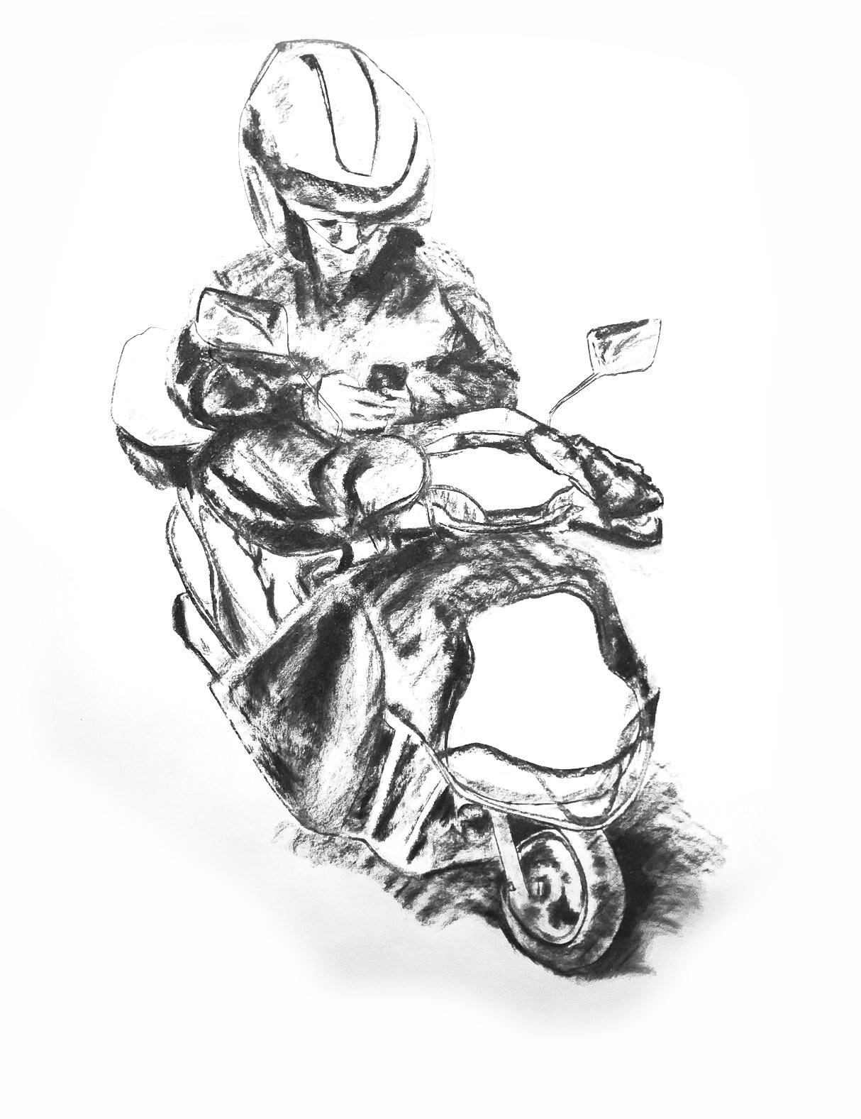 Scooter-in-the-rain_Charcoal-on-Fabriano-Paper-200x150cm-JBR-ZARASTRO-ART.jpg
