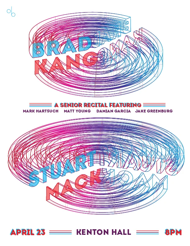 Brad Kang / Stuart Mack | Senior Recital Poster