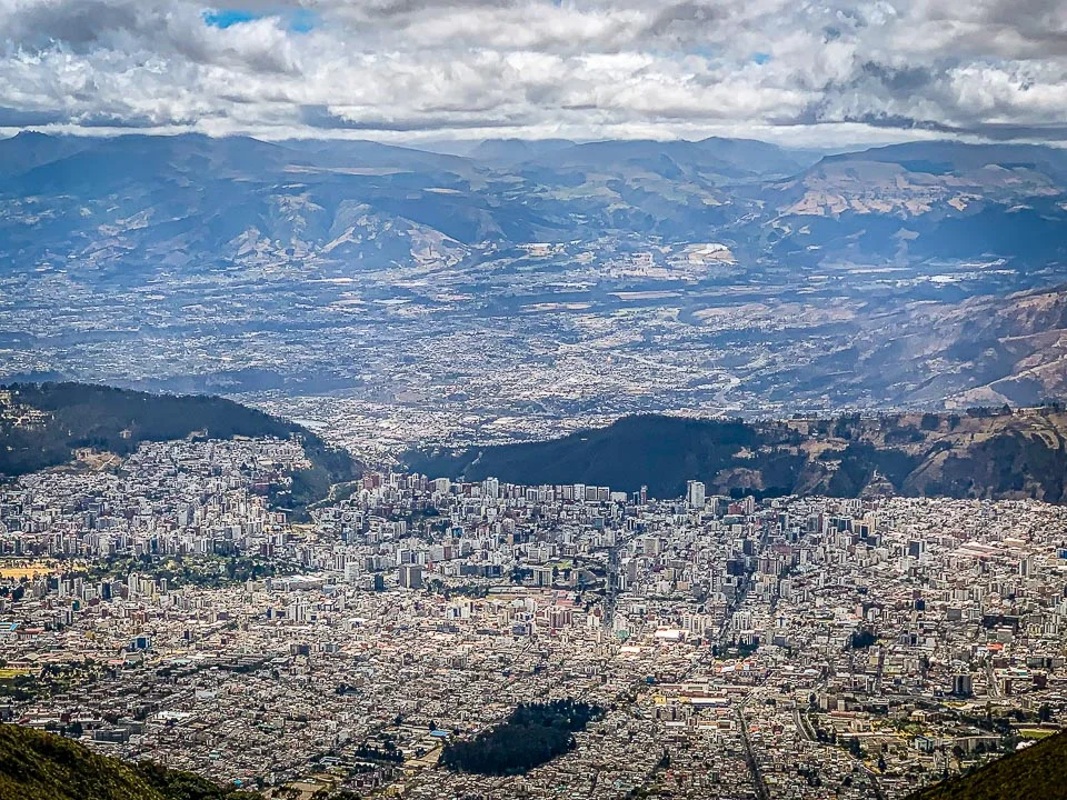 Ecuador climbing and Hiking. "View of Quito"