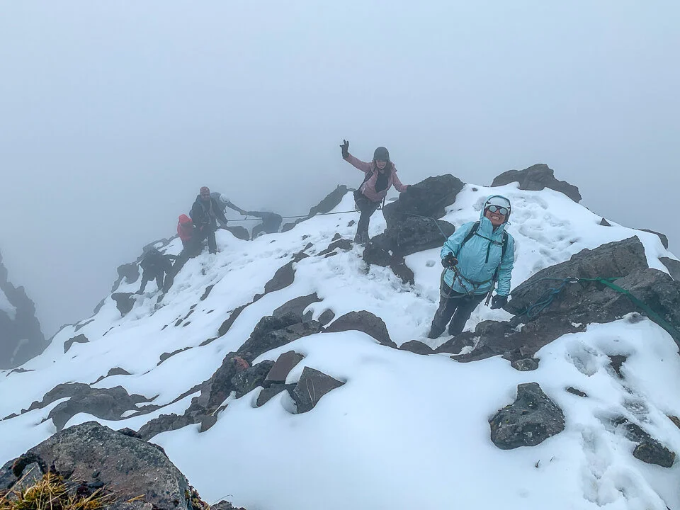 Ecuador Climbing & Hiking, "Reaching the summit"