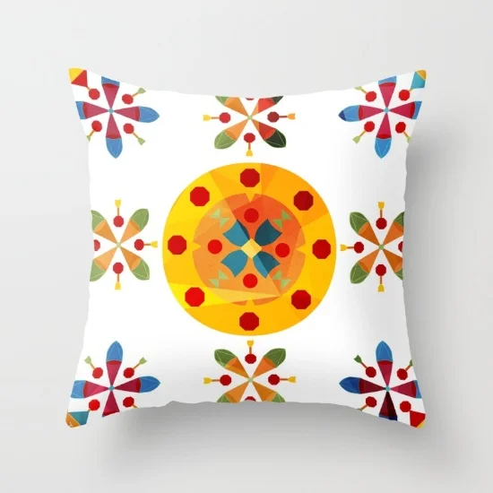 Oskar V White Throw Pillow