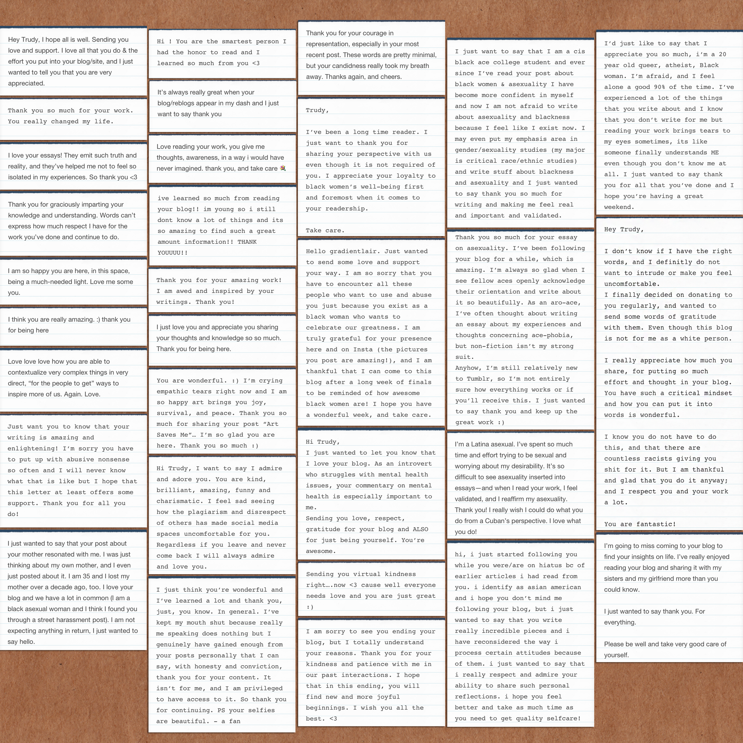Some of my favorite messages of gratitude from Gradient Lair readers.