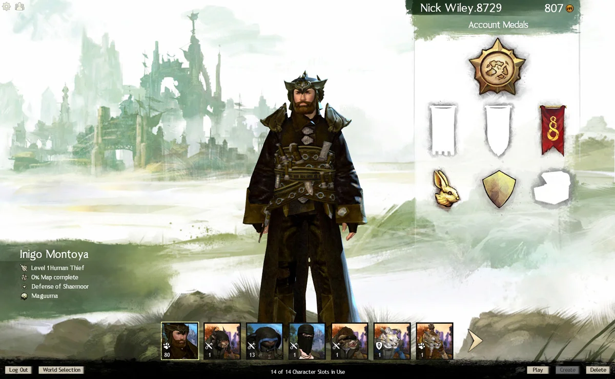 Design Layout for Hero selection. [I did create the Final Background or Account MedalsIcons]