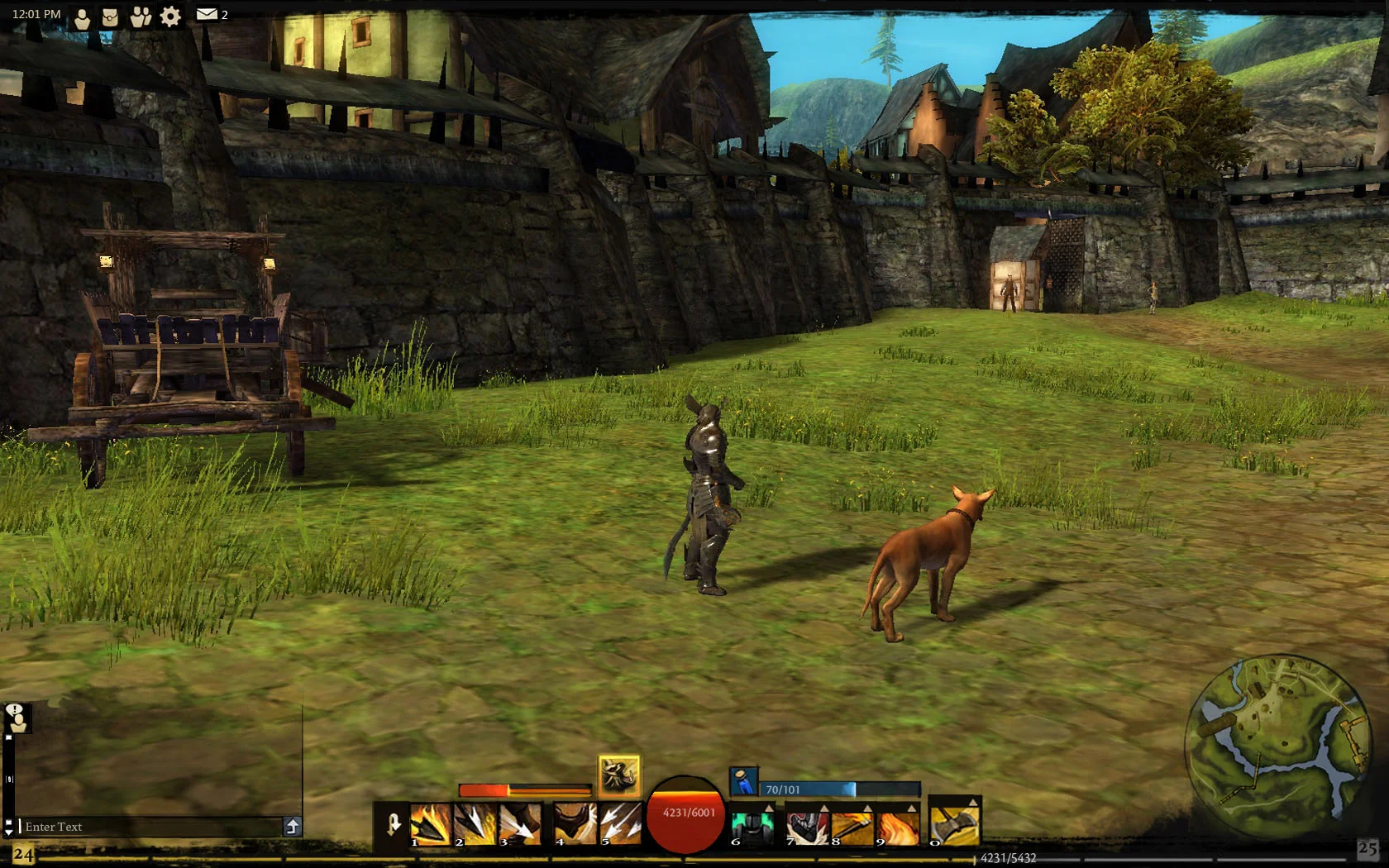 HUD mockup that ended up becoming the final design as the designers liked the round health bar the most.&nbsp;