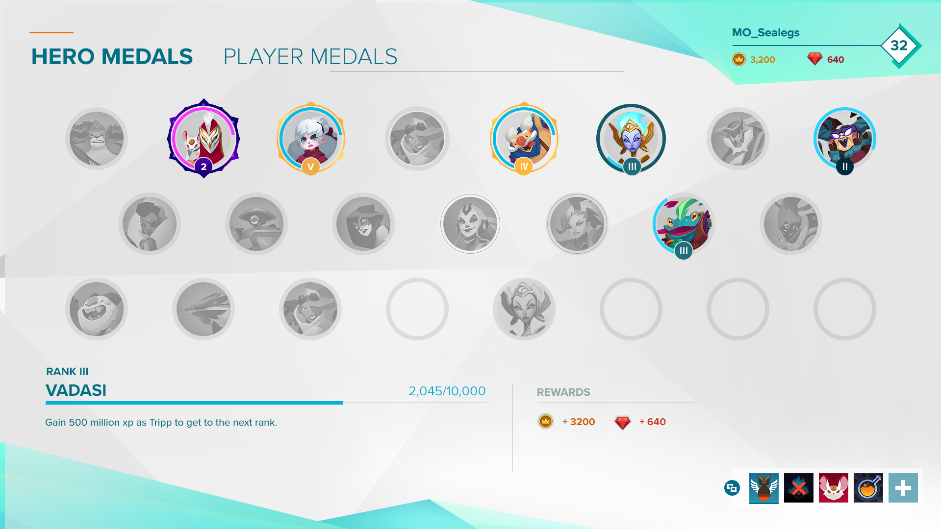 Hero Medals Screen,  Portrait Art by Lexxy Douglass &amp; Eric Dagley