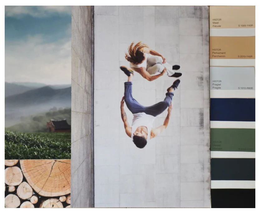 Moodboard met kleurenplan