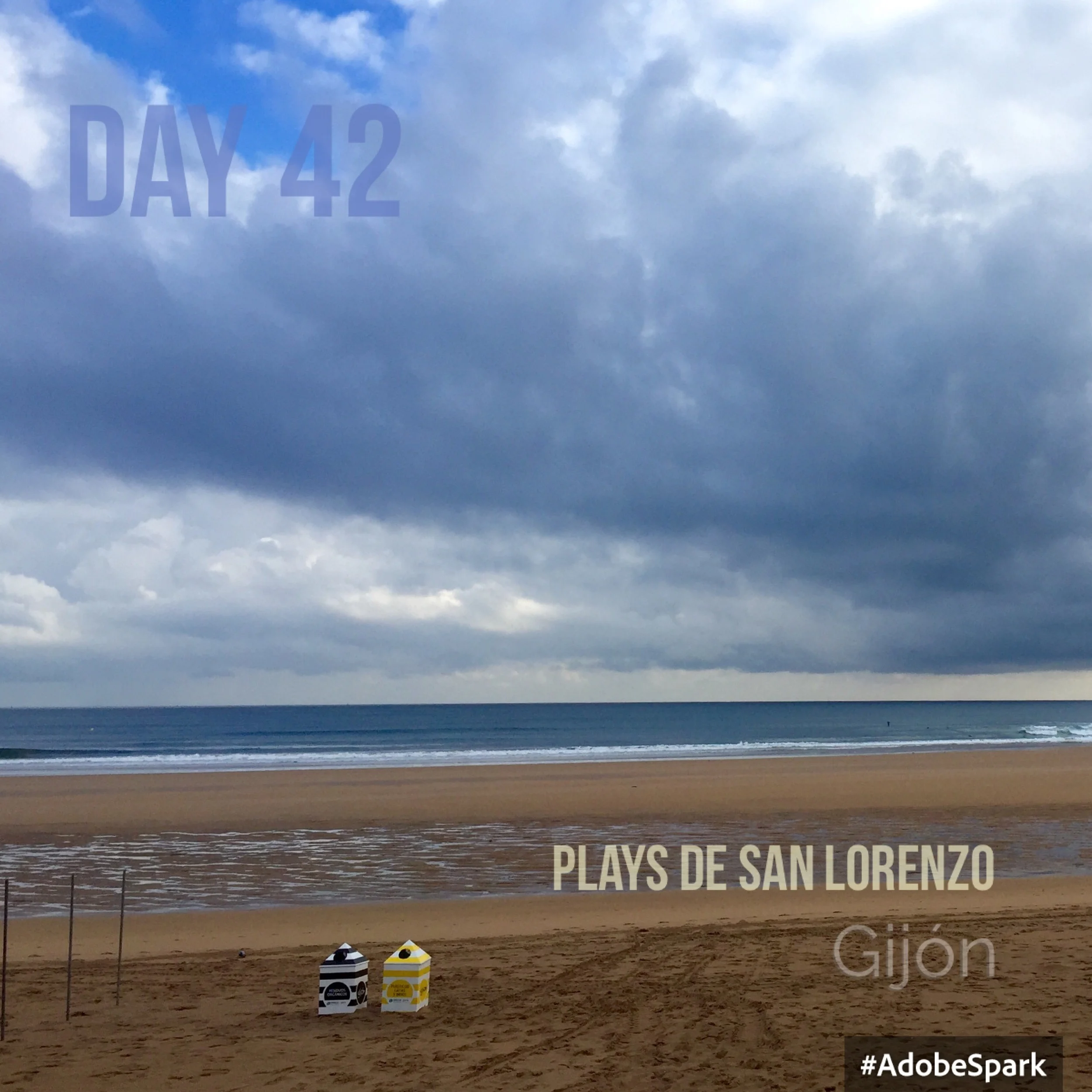 The town beach at Gijón
