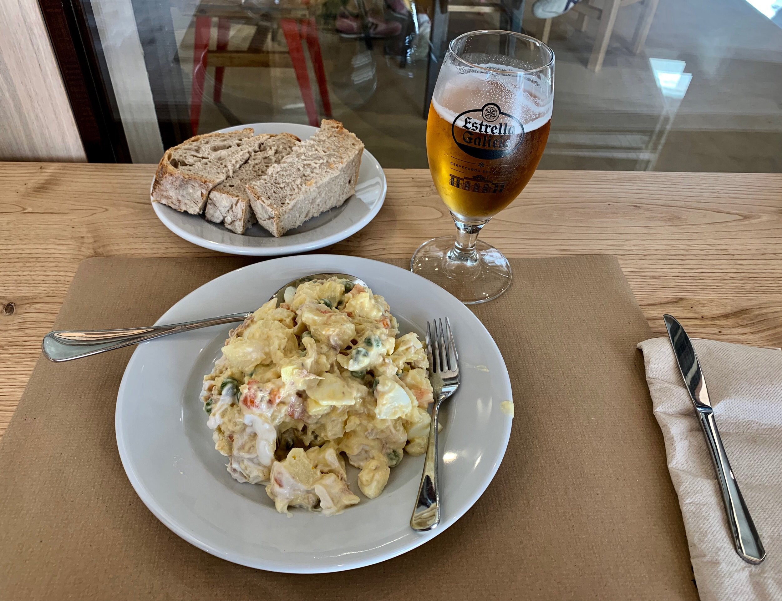 Lunch- Galicia is famous for its bread.