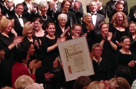 May 3, 2014: The Glass Menagerie Receiving The council of New York city proclamation marking the celebration of our 30th anniversary.