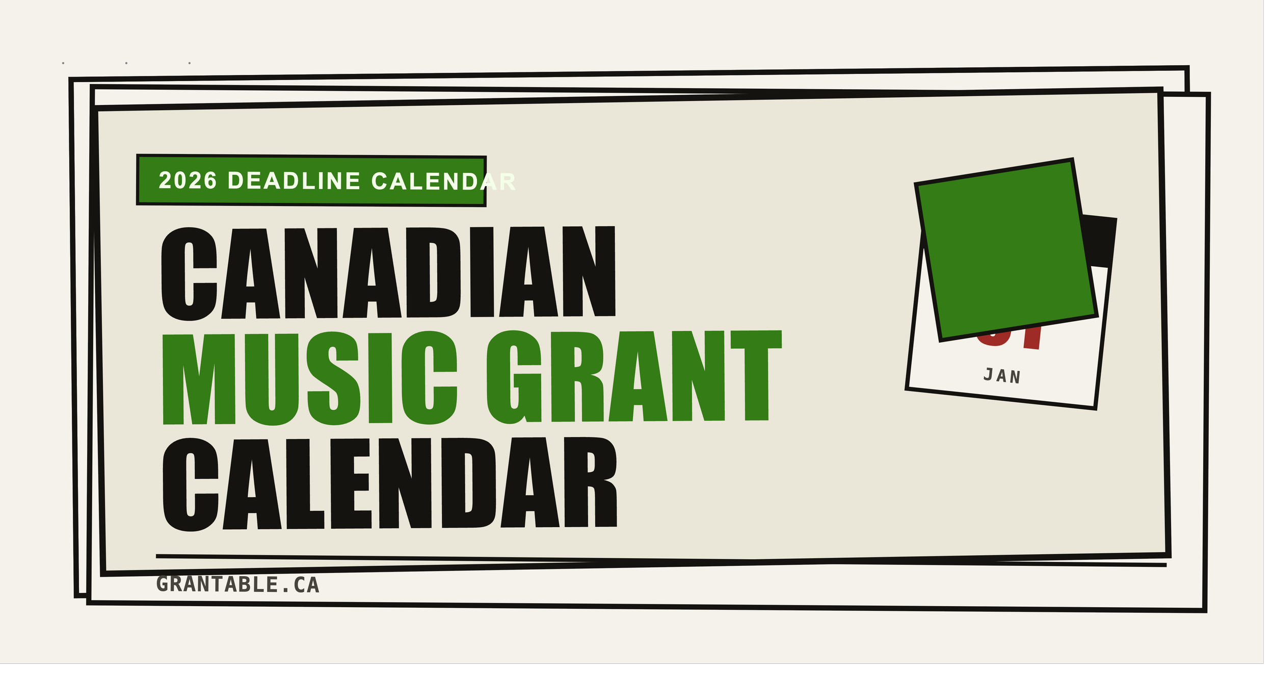 2026 Canadian Music Grant Calendar: Every Deadline You Need to Know