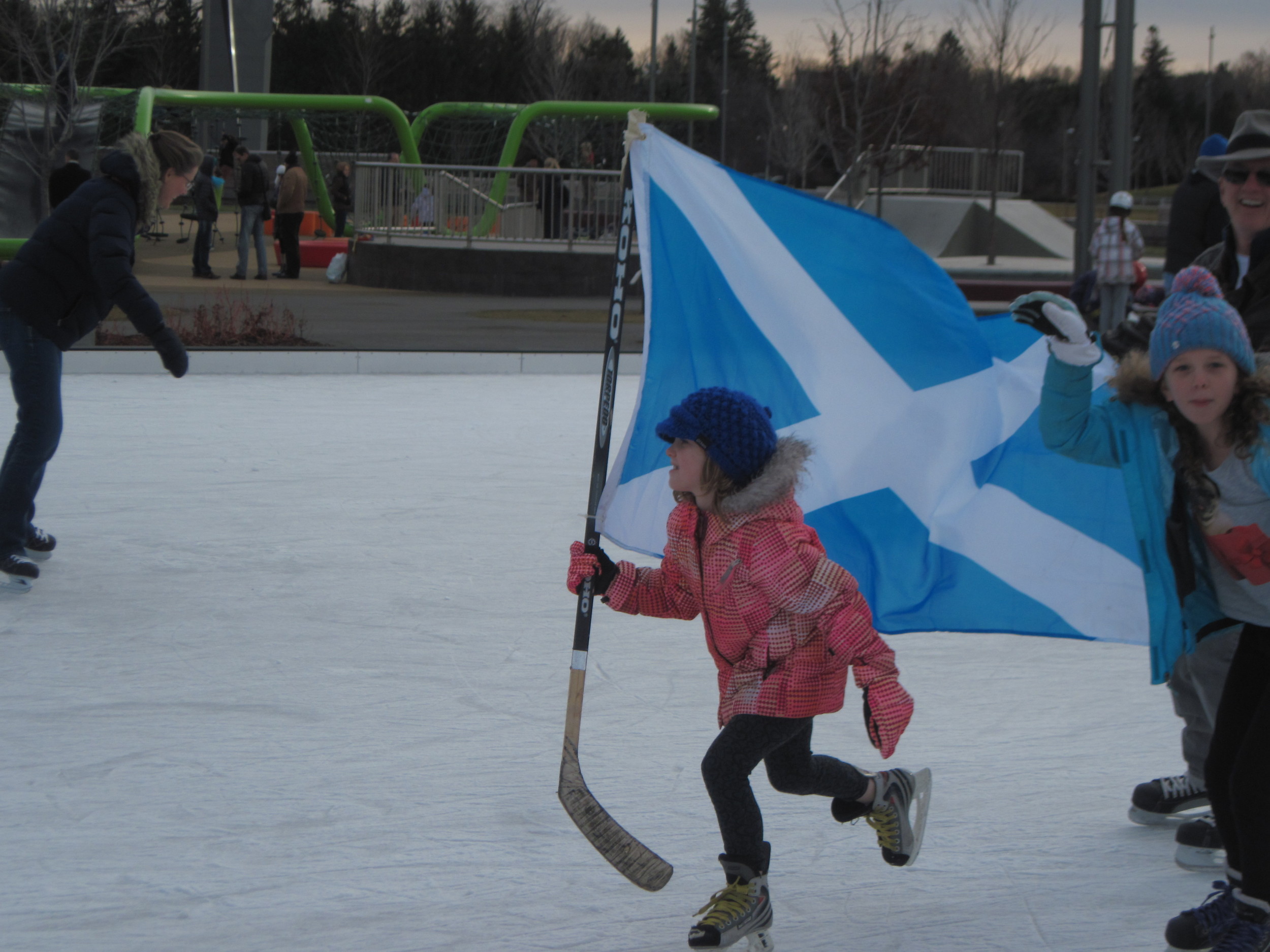 Celebrating Scottish heritage on the ice at Ottawa's Aberdeen Pavilion.