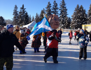 THE OTTAWA SENATORS' SIR JOHN A. MASCOT JOINS THE KILT SKATE IN OTTAWA, 2015