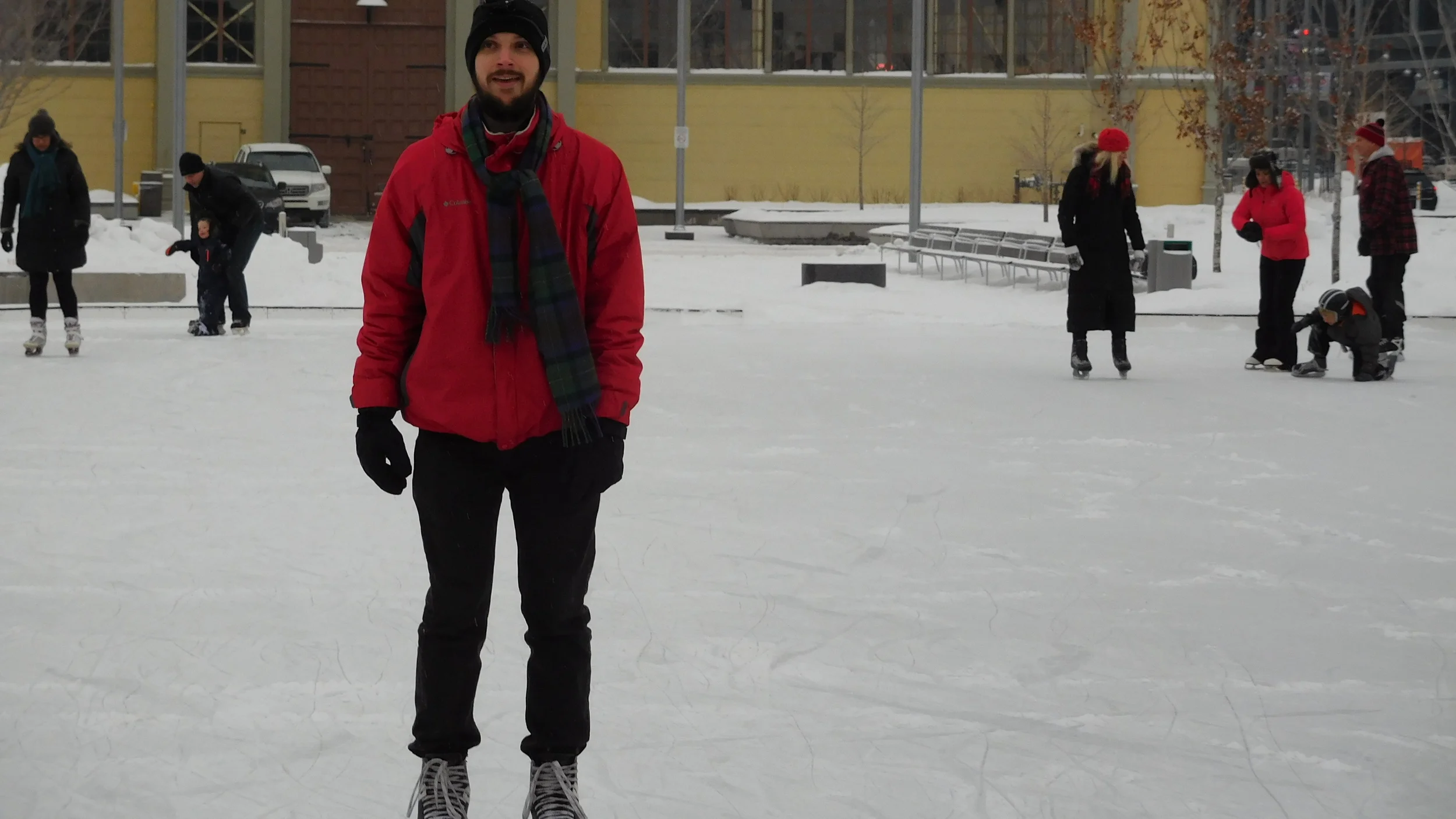 The skater who came the furthest distance to don a tartan and celebrate Sir John A's birthday: Bernardo Junges of Porto--Alegre, Brazil.