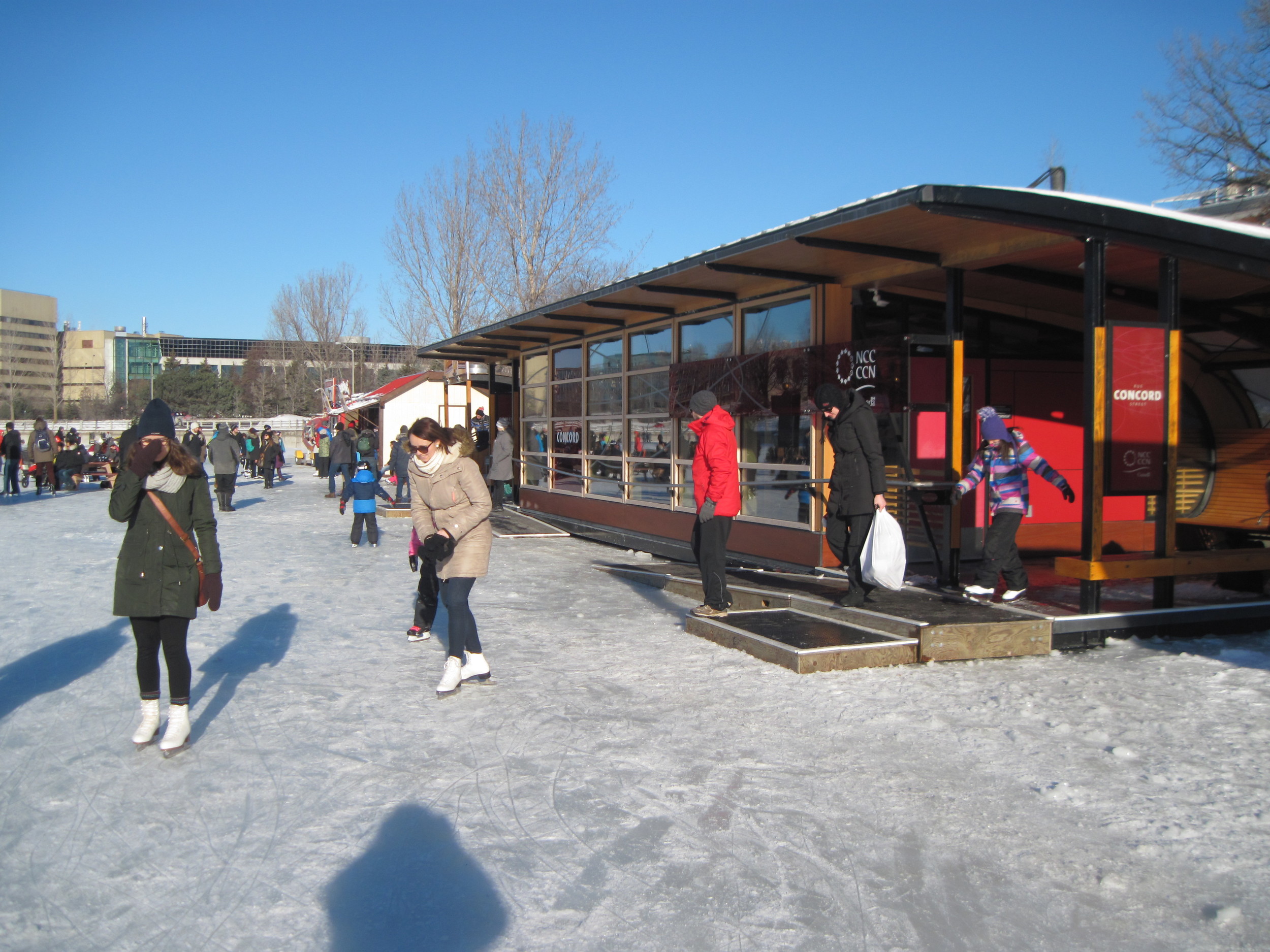 Skate-Change hut at Concord.