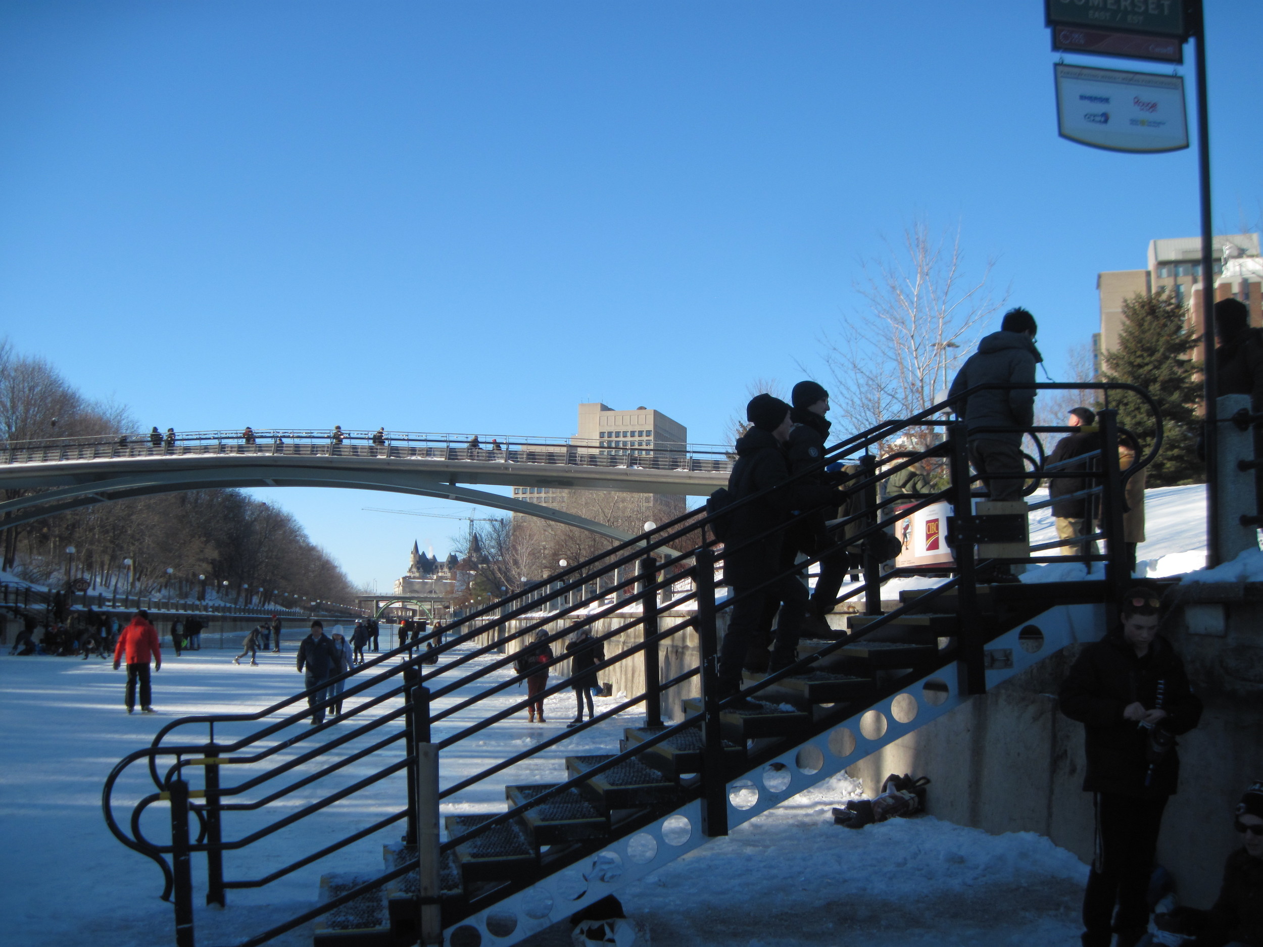 Somerset Bridge -- northern end--point of the 3.8 km of skateway opened today.