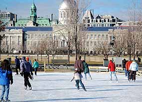 Skating at Montreal's vieux port.