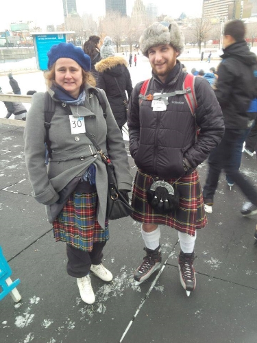 Dr. Gillian Leitch and her colleague, Charles, from the St. Andrew's Society of Montreal.