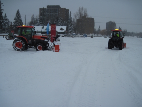 NCC crews hard at work clearing 53 cm of snow.