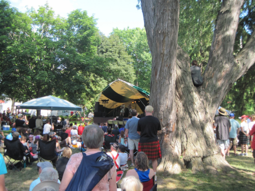 ...where crowds gather for food and entertainment.