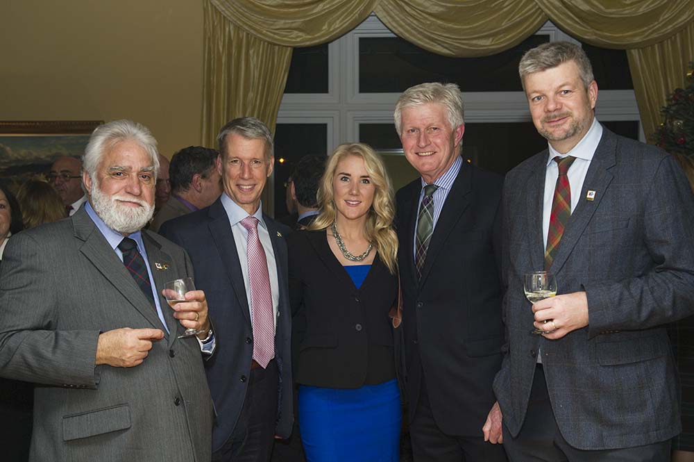 Richard Fleming (SSO), Hon. Andrew Leslie, Chief Government Whip, Erica Leslie, His Excellency Howard Drake, John Ivison (SSO). Photo Roman Romanovich.