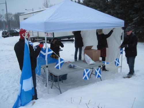 Setting up at Lansdowne Park Skating Court, January 2016