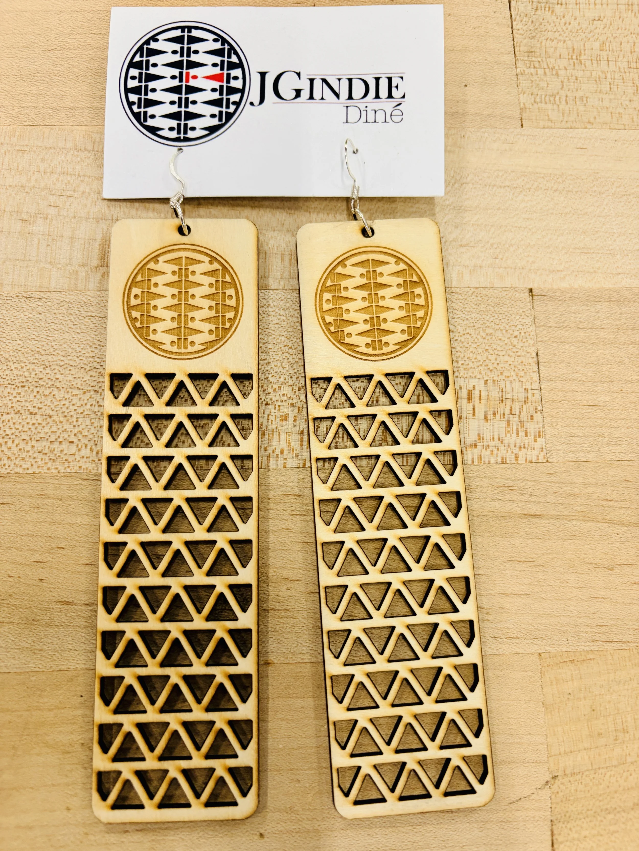 Birch Bark Laser Cut Statement Earrings