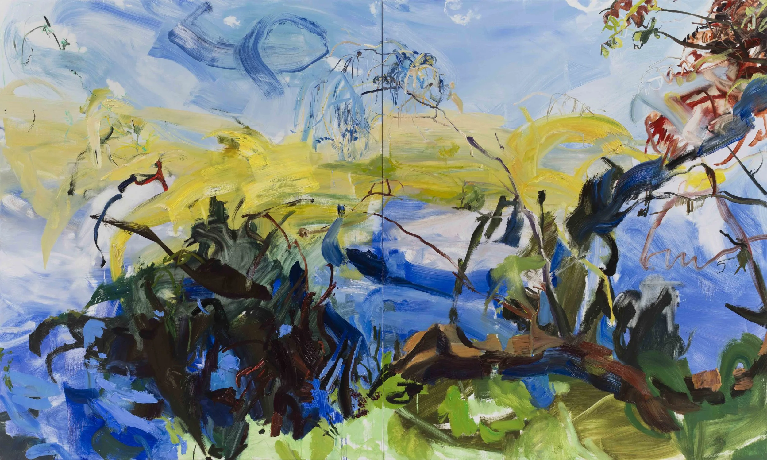Humboldt Park II 2018, Oil on Canvas, 6ft x 10ft