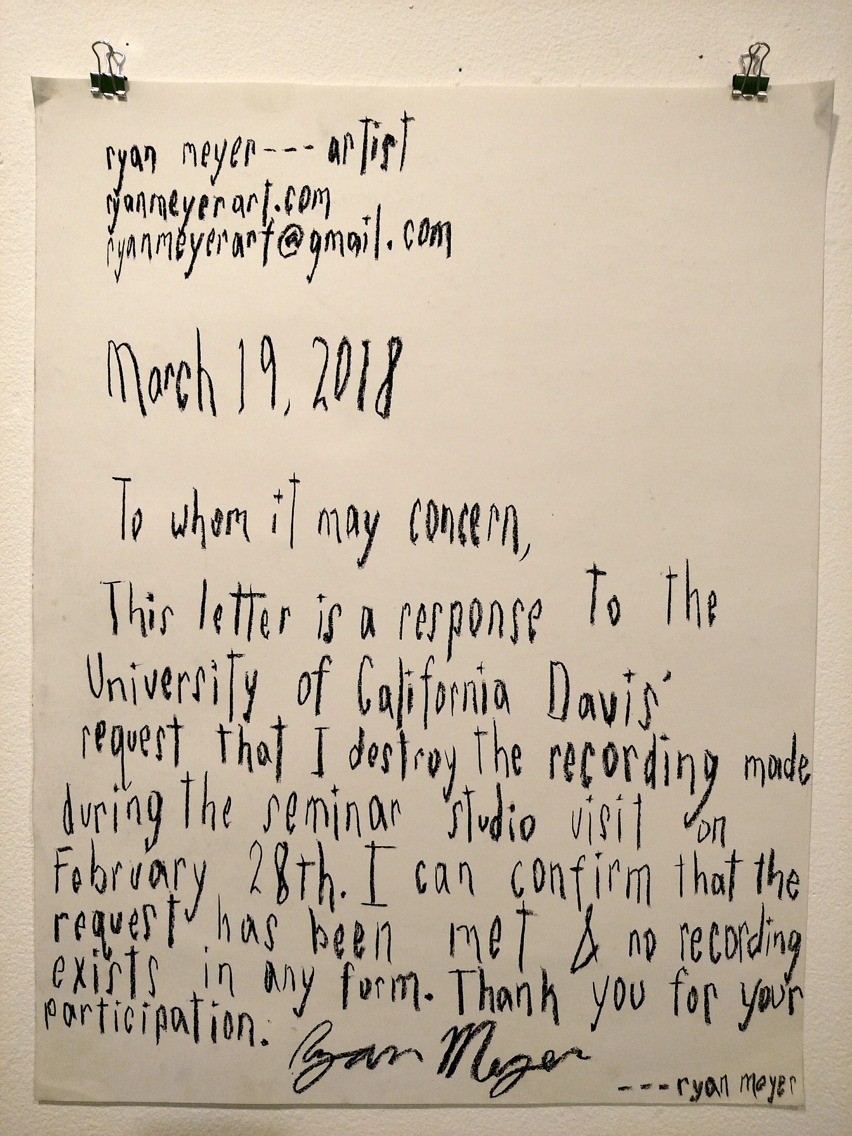 ryan meyer art university of california davis letter