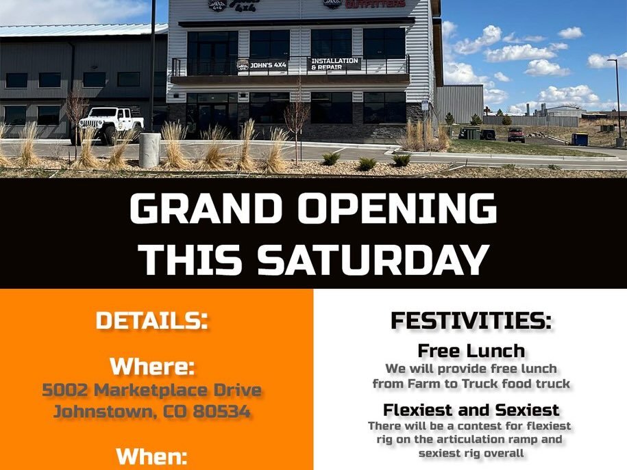 Stoked to be at this event tomorrow, and help show off our retail display at the new John&rsquo;s 4x4 location!  If you are in the area please come by and say hello.