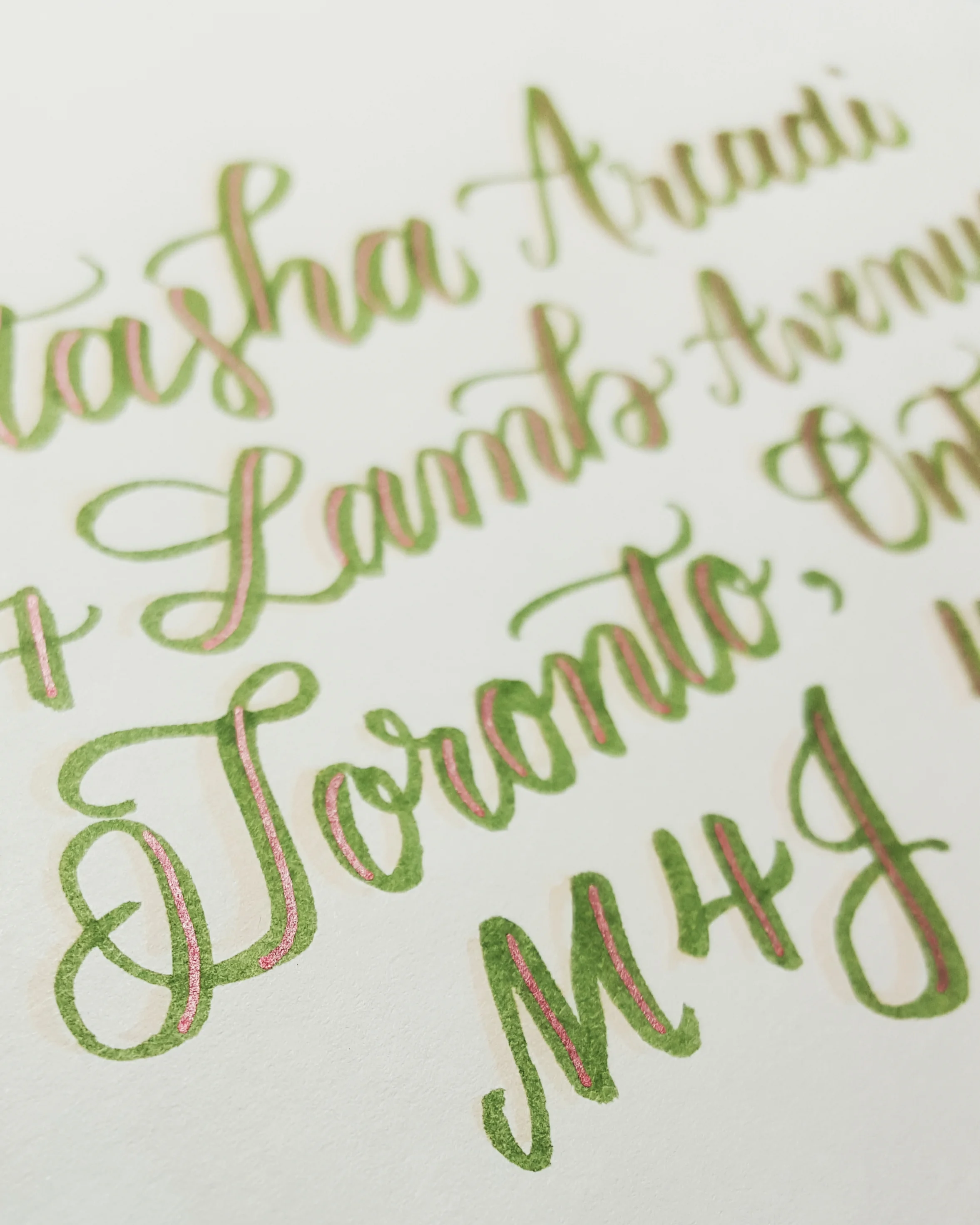 Tombow brush pen envelope