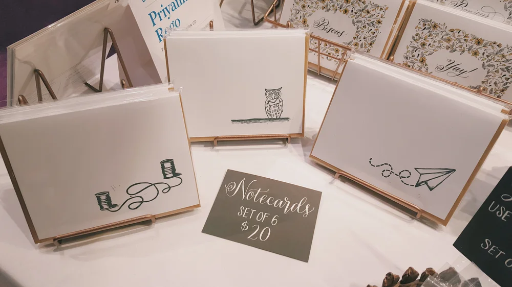 I sold out of the owl notecards!